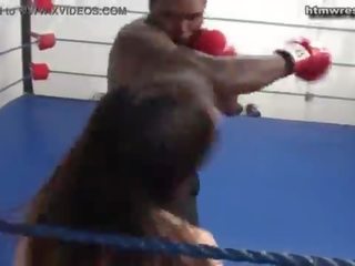 Black Male Boxing BEAST vs Tiny White young female Ryona