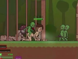 Captivity &vert; stupeň 3 &vert; nahý žena survivor fights ji způsob přes randy goblins ale fails a dostane v prdeli těžký polykání liters na připojenými opčními &vert; hentai hra gameplay p3