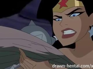 Justice league স্ত্রী বশ করা - দুই মেয়ে জন্য batman peter