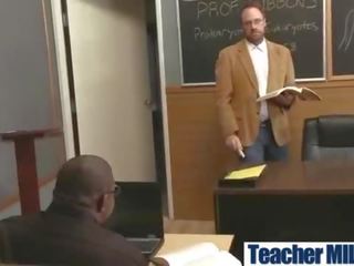 Wild Teacher (kayla kayden) With big Juggs Bang Student In Class video-16