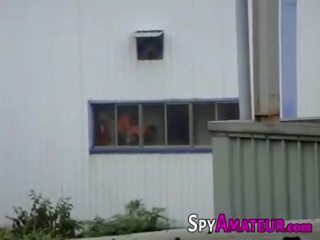 Fönstertittare spioneri en par har x topplista klämma mov på spyamateur.com