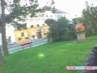 Xxx clip with alluring stranger behind the abandonded house